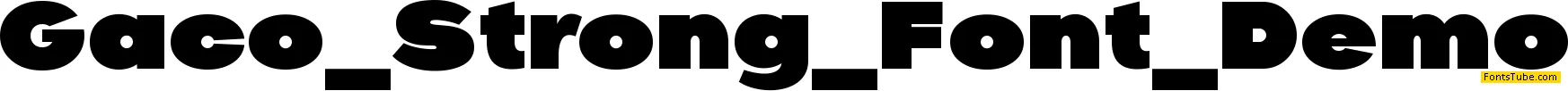 Gaco Strong Demo Font