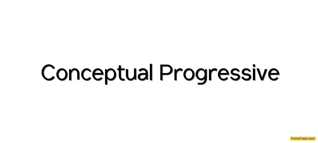 Conceptual Progressive Font