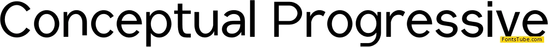 Conceptual Progressive Font