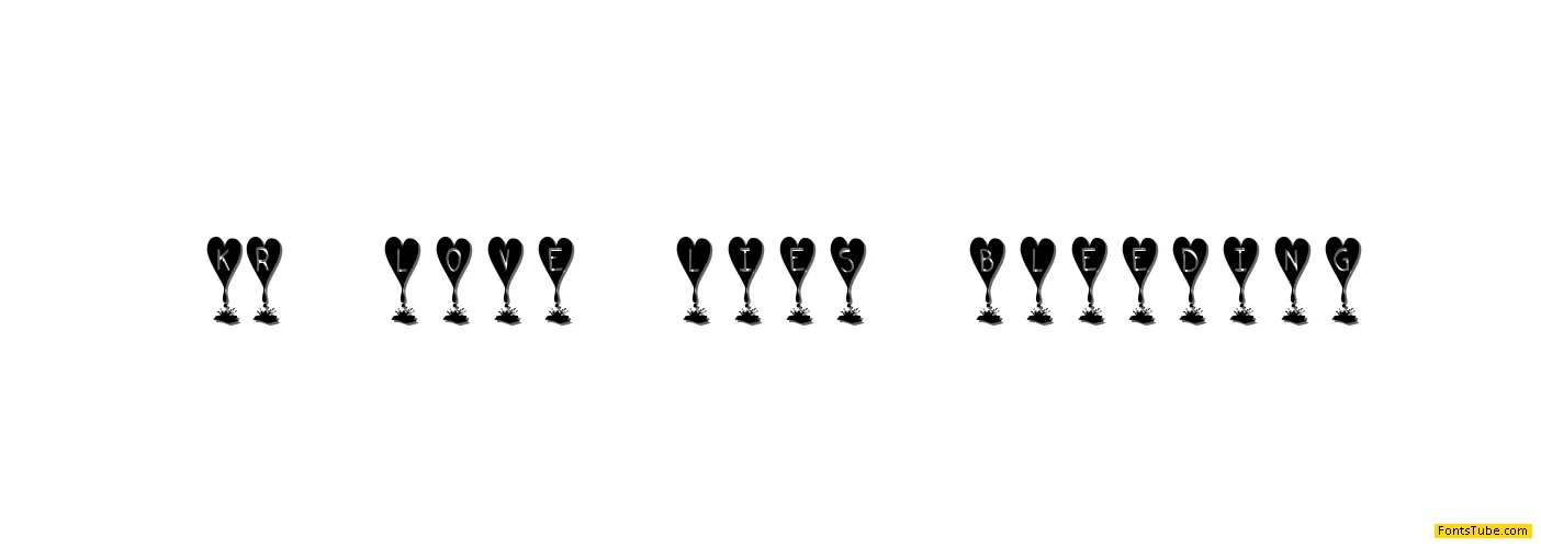 KR Love Lies Bleeding Font