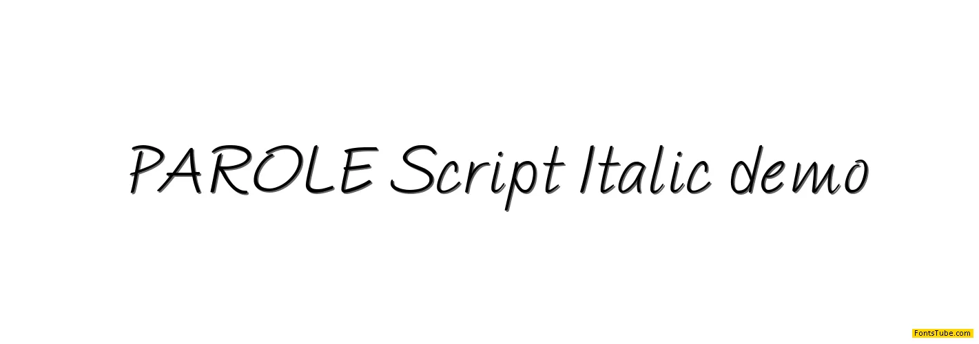 PAROLE Script Font Family