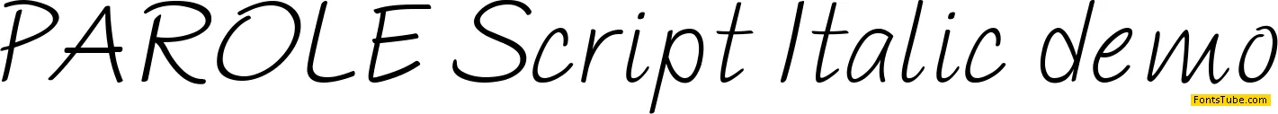 PAROLE Script Font Family