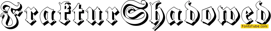 Fraktur Shadowed Font