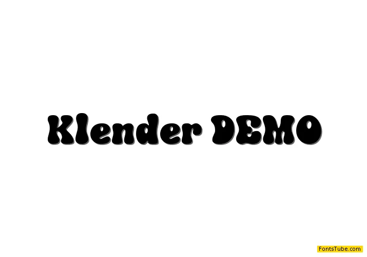 Klender DEMO Font