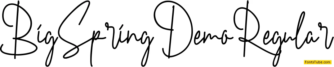 Big Spring Demo Font