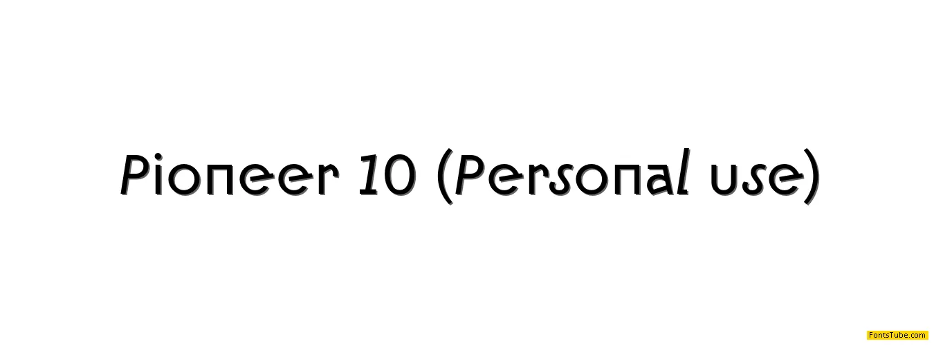 Pioneer 10 Font