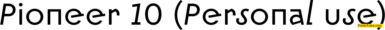 Pioneer 10 Font