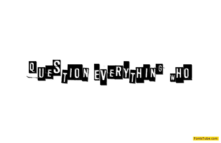 Question Everything Font Family