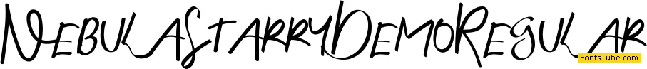 Nebula Starry Demo Font