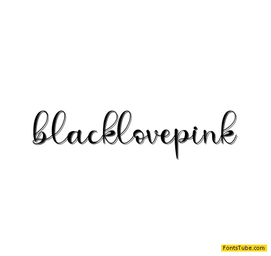 blacklovepink - personal use Font