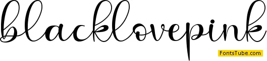 blacklovepink - personal use Font