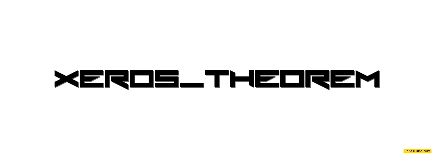 Xero's Theorem Font