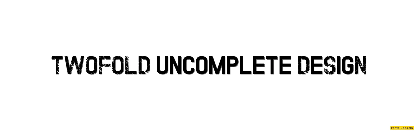 TWOFOLD uncomplete DeSigN Font