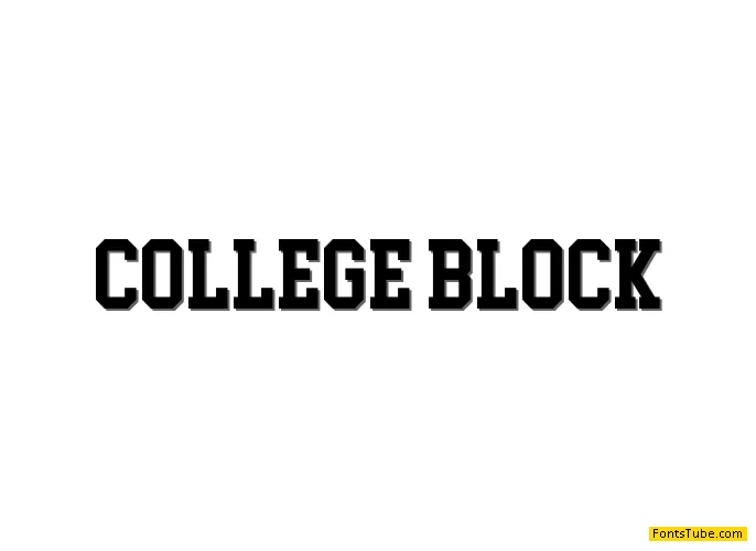 College Block Font