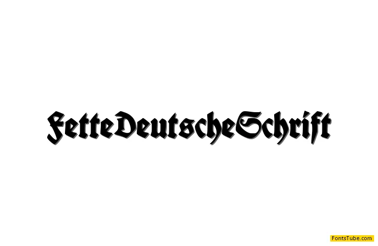 Fette deutsche Schrift Font