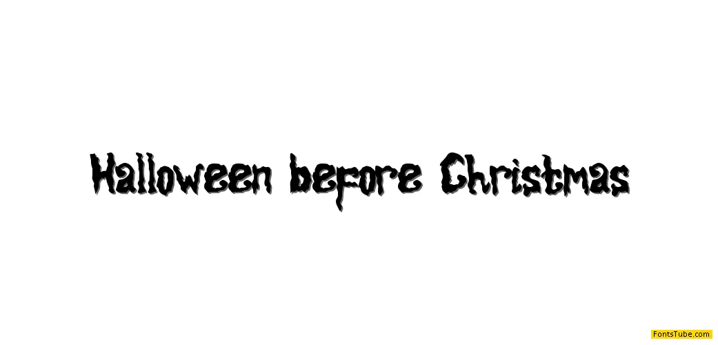 Halloween Before Christmas Font