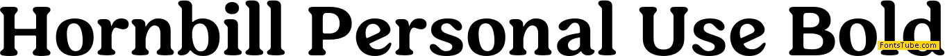 Hornbill Personal Use Font Family