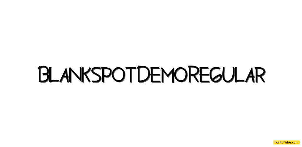 Blankspot Demo Font