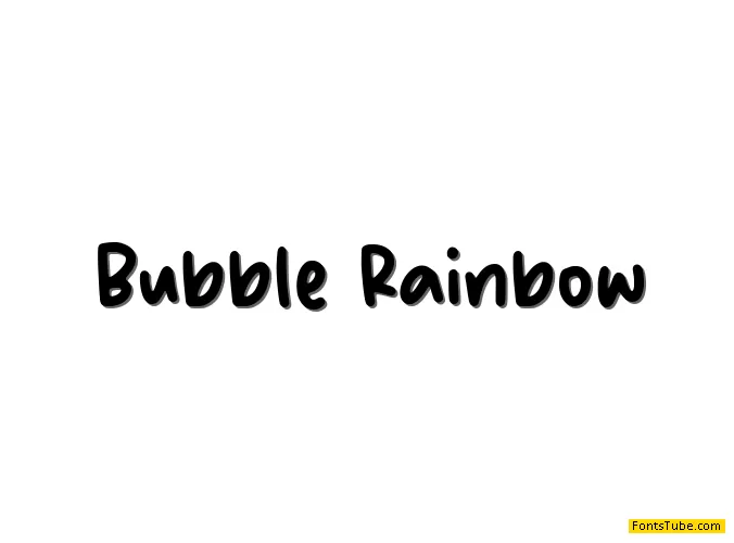 Bubble Rainbow Font