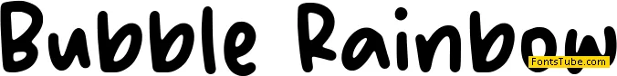 Bubble Rainbow Font