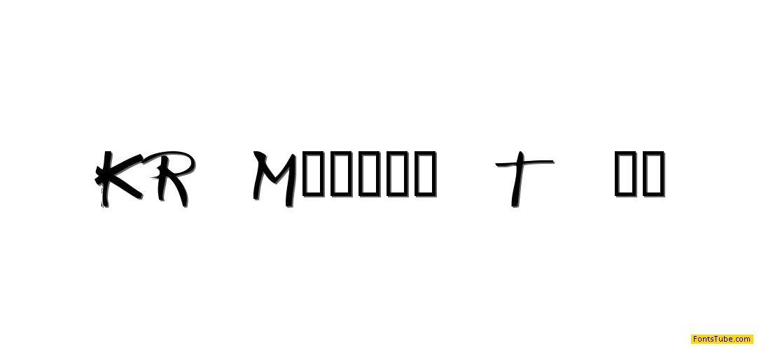 KR Marker Thin Font