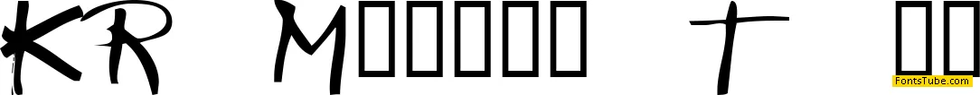KR Marker Thin Font