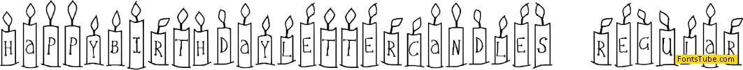 Happy Birthday Letter Candles Font