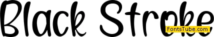 Black Stroke Font