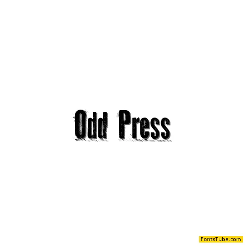 Odd Press Font