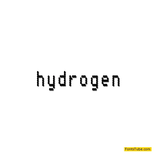 Hydrogen Type Font