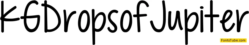 KG Drops of Jupiter Font