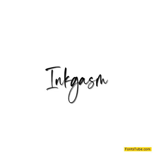 Inkgasm - Personal Use Font