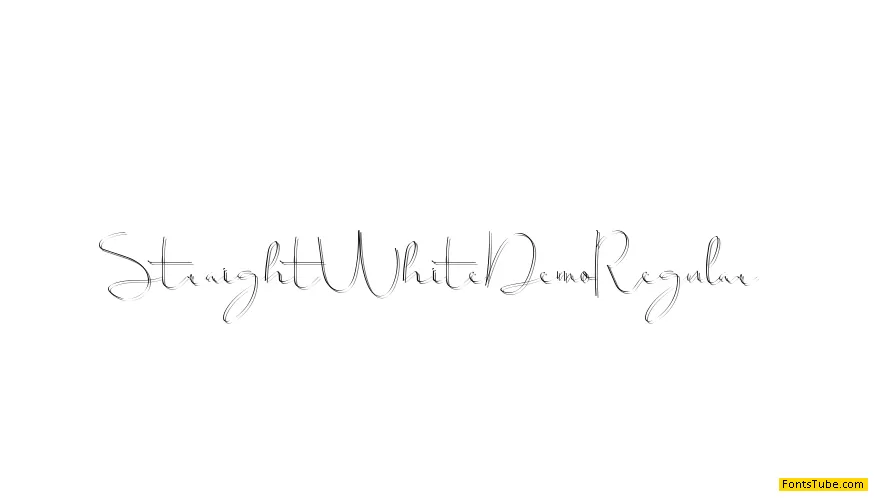 Straight White Demo Font