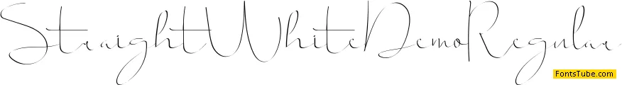 Straight White Demo Font
