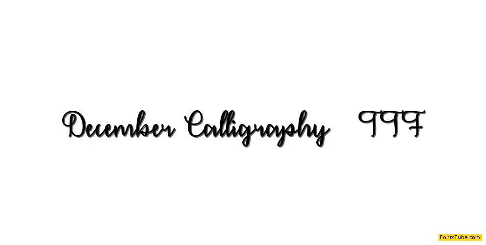 December Calligraphy Font