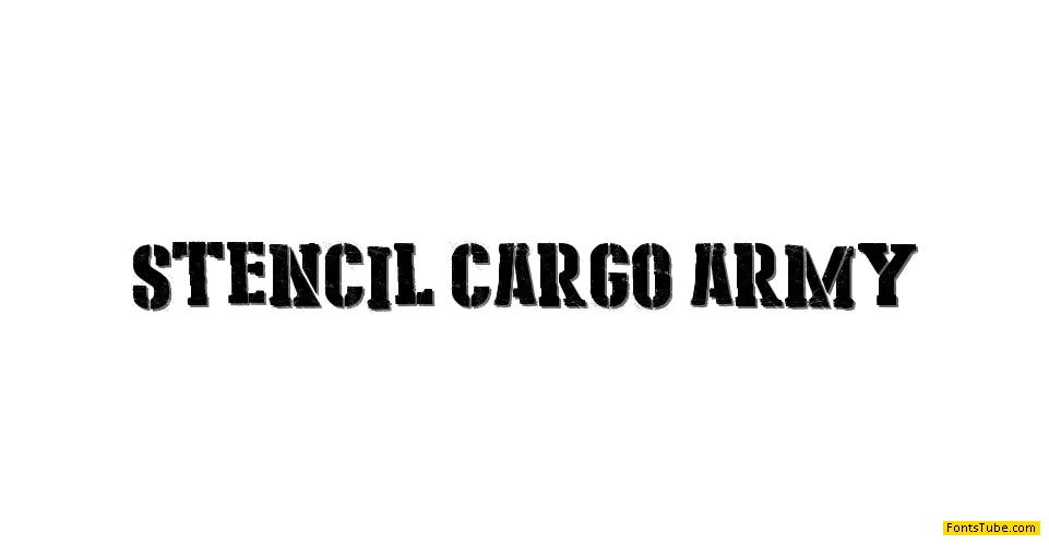 Stencil Cargo Army Font