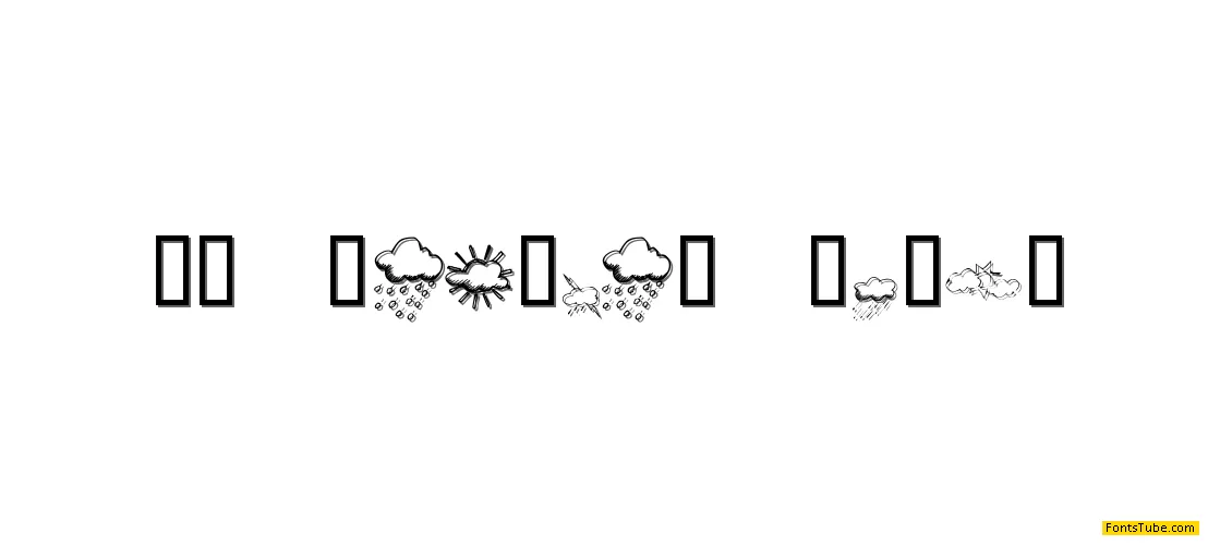 KR Weather Dings Font