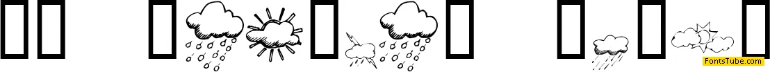 KR Weather Dings Font