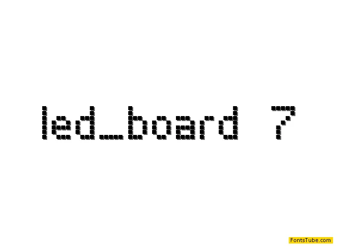 LED Board-7 Font