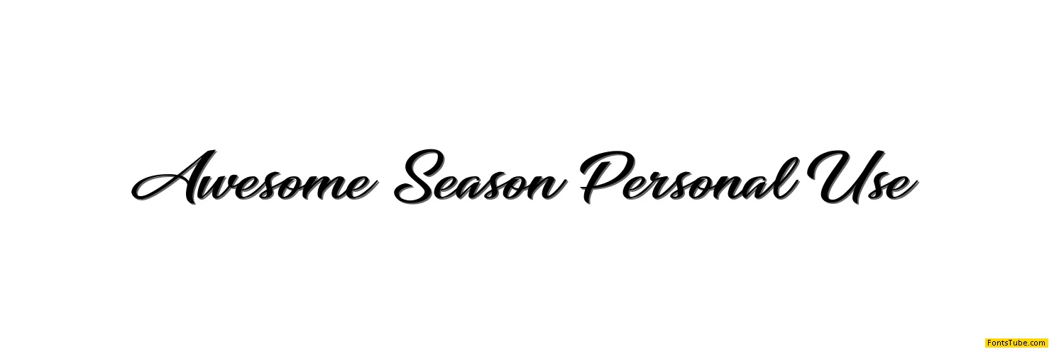 Awesome Season Personal Use Font