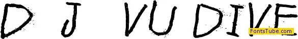 DÃ©jÃ -vu dive Font