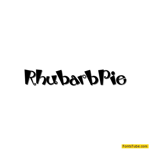 Rhubarb Pie Font
