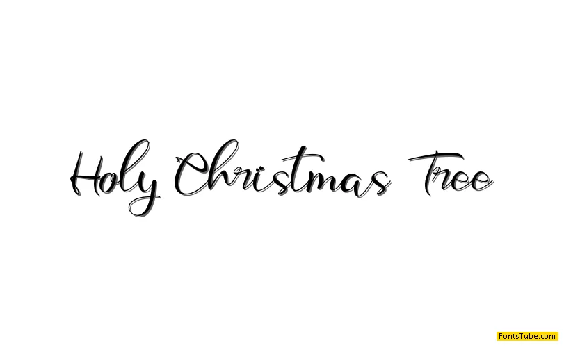 Holy Christmas Tree Font