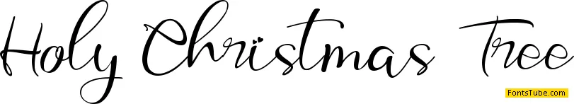 Holy Christmas Tree Font