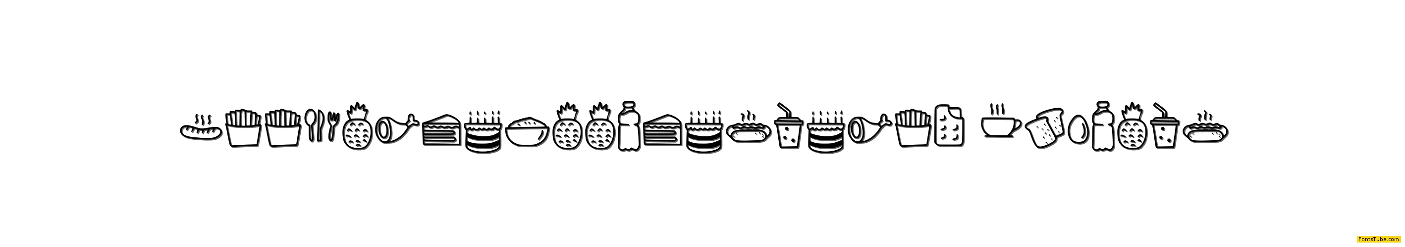 Foodlist Illustration Font