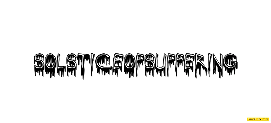 Solstice Of Suffering Font