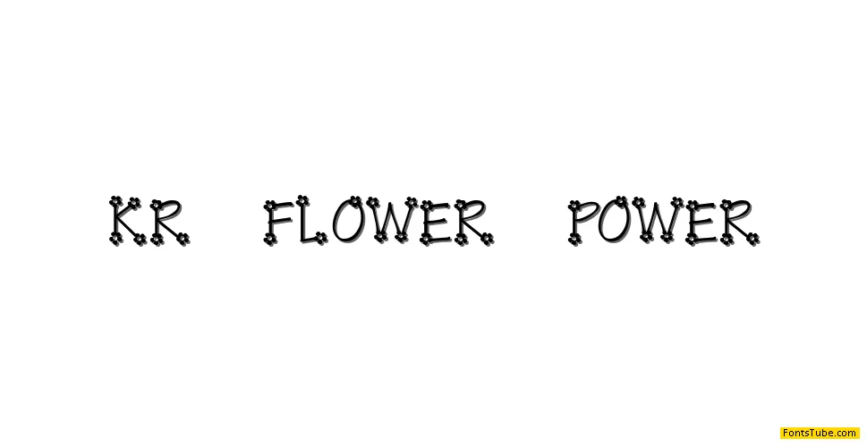 KR Flower Power Font