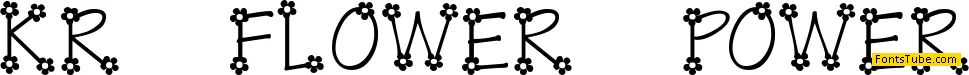 KR Flower Power Font