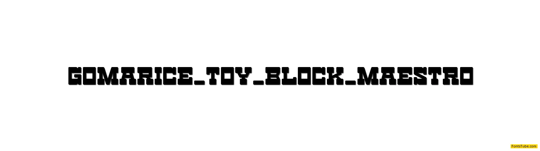 Toy Block Maestro Font