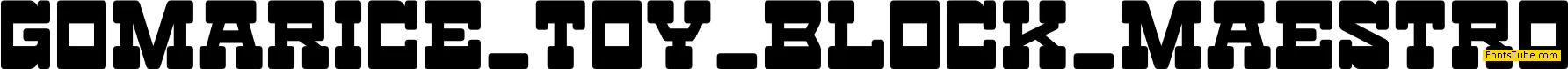 Toy Block Maestro Font